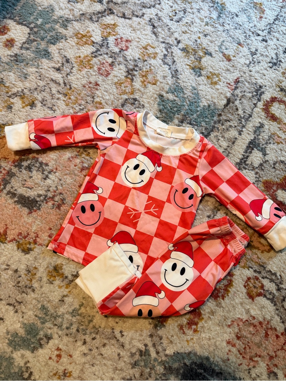 Kids Boutique Christmas Smiley Pajama Set